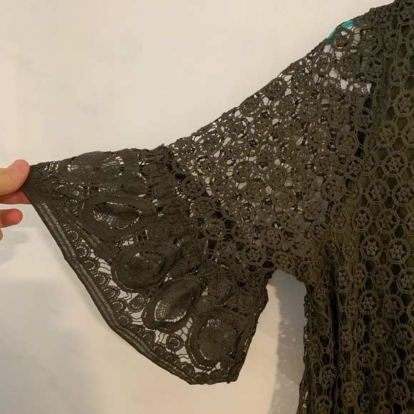 Lane Bryant Green Lace Dress Size 16 - Picture 2 of 6